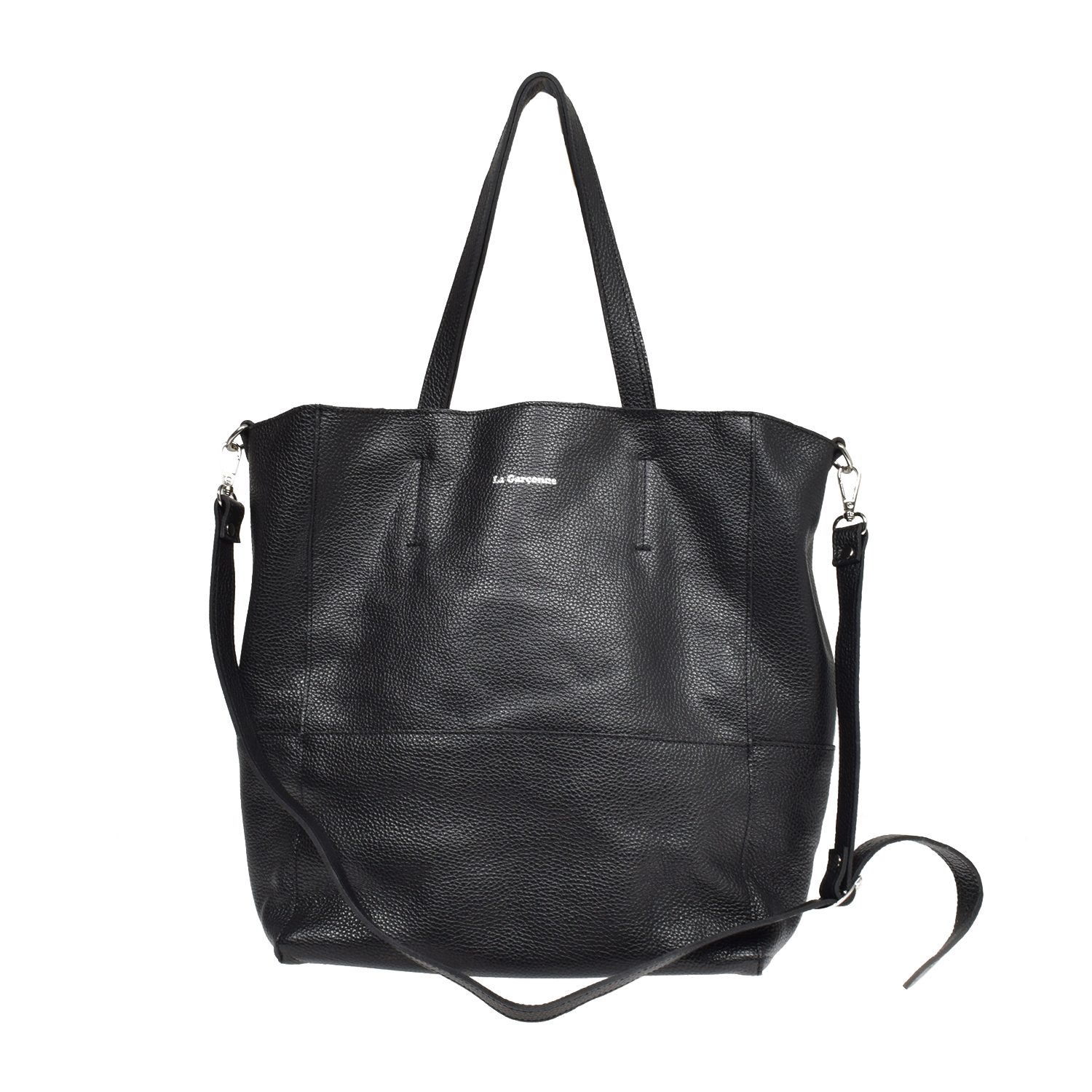 La Garçonne Accessoires Lucie Ledertasche in Schwarz von La Garçonne Accessoires vorne
