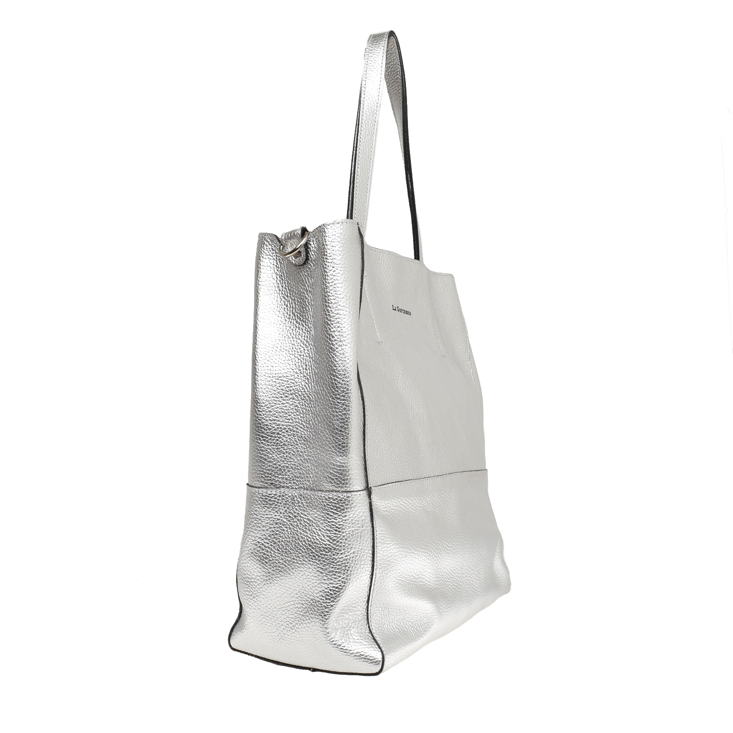La Garçonne Accessoires Lucie Tasche in metallischen Silber von La Garçonne Accessoires Seite