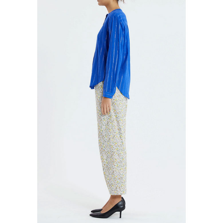 Lolly's Laundry Lux Lolly's Laundry Bluse Blau Model Seite