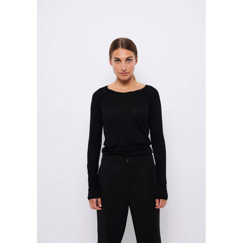 La Rouge Marie La Rouge Langarmshirt Black Model Vorne