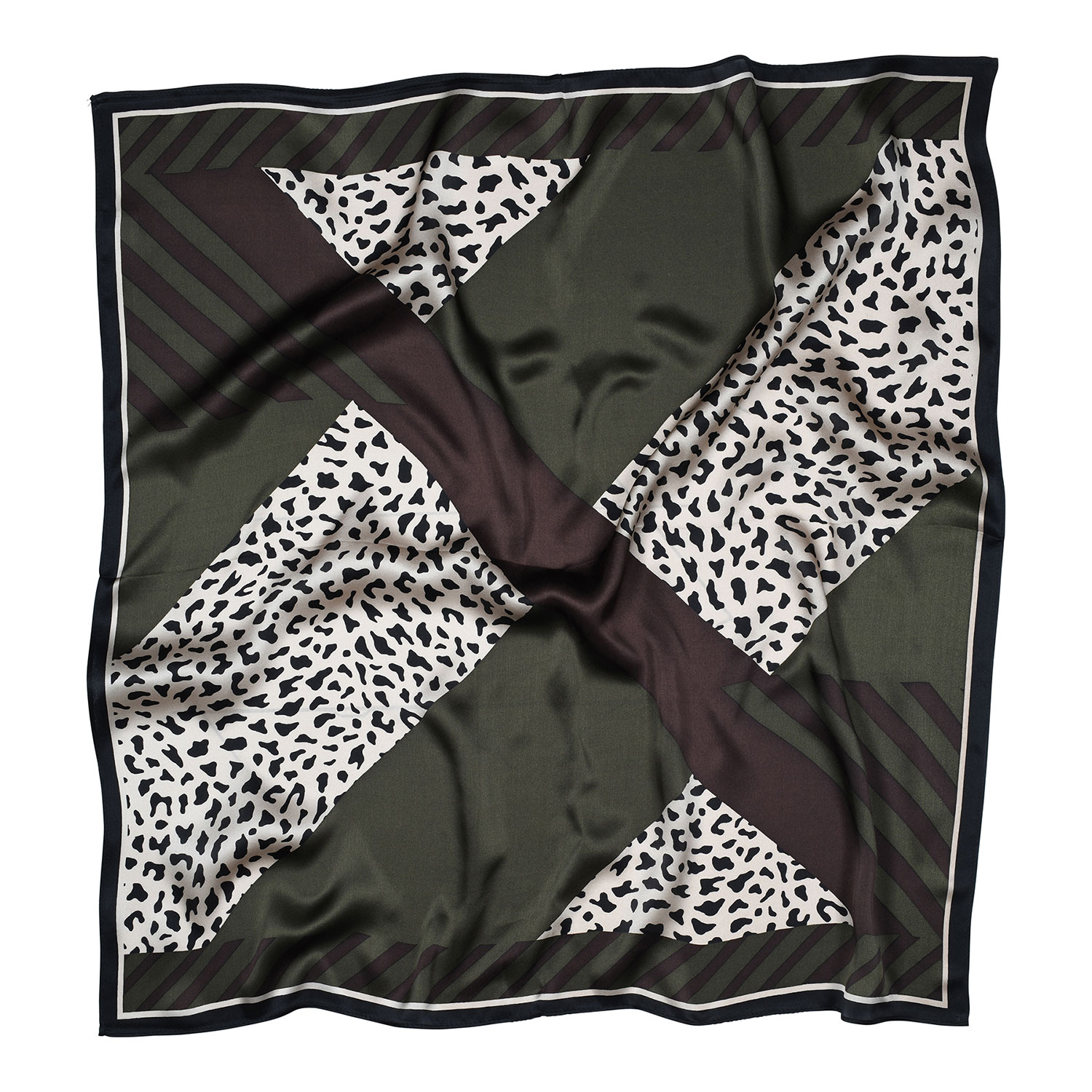 Sneaky Fox Marsalis Seidenfoulard mit schönem Print von Sneaky Fox vorne