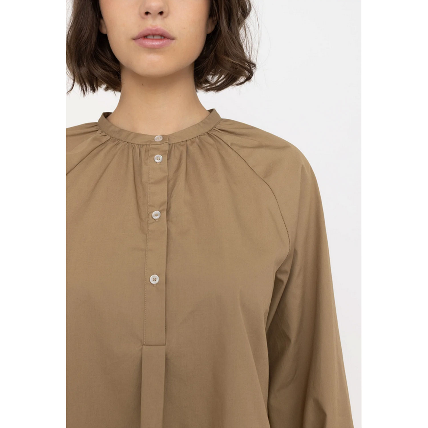 Soft Rebels Marsha Soft Rebels Bluse Beige Braun Detail