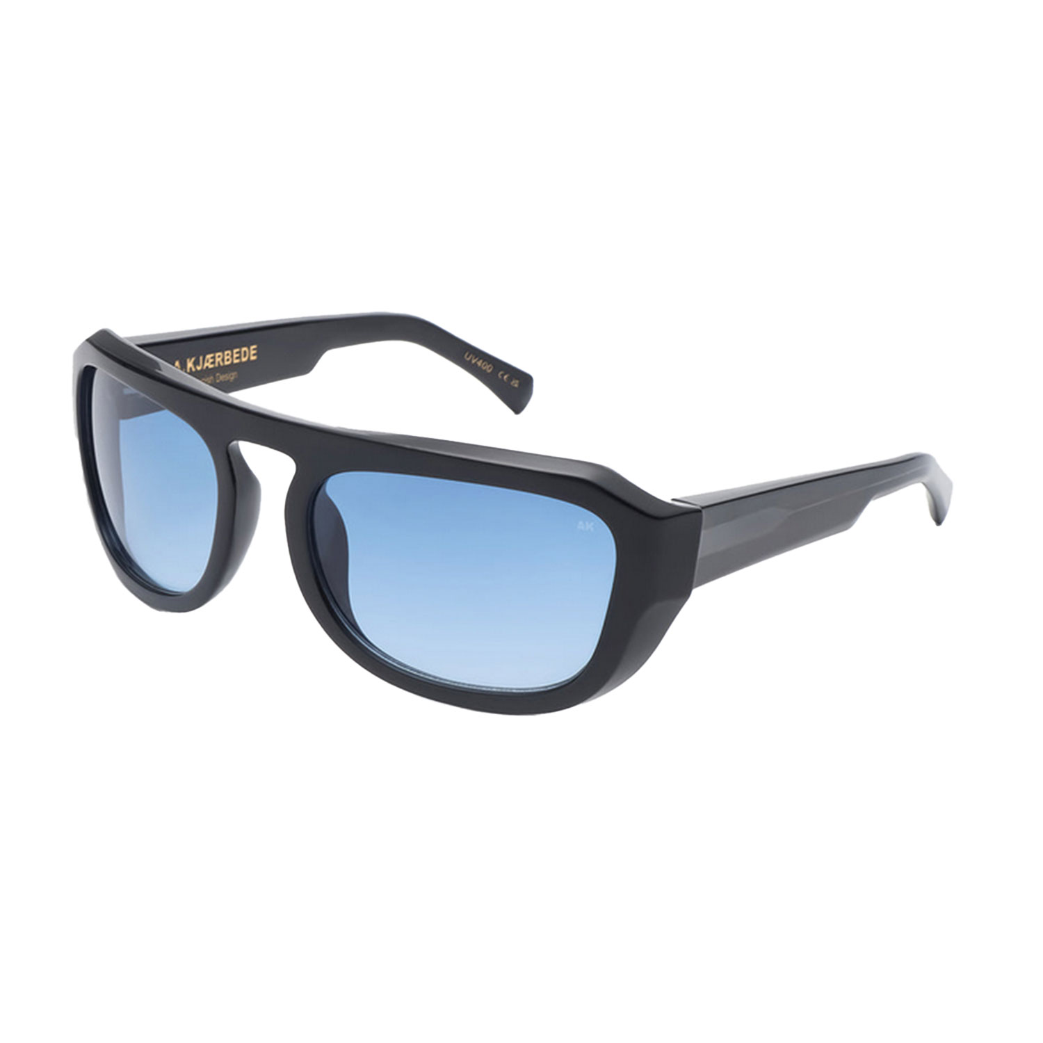 A.Kjaerbede Max Sonnenbrille in Schwarz mit blauen Gläser von A.Kjaerbede Seite
