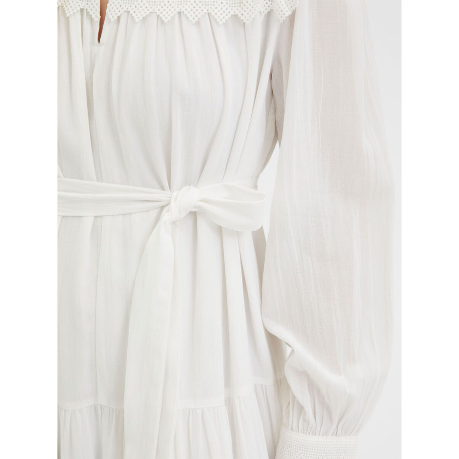 Selected Femme Maxa Midi Kleid Snow White