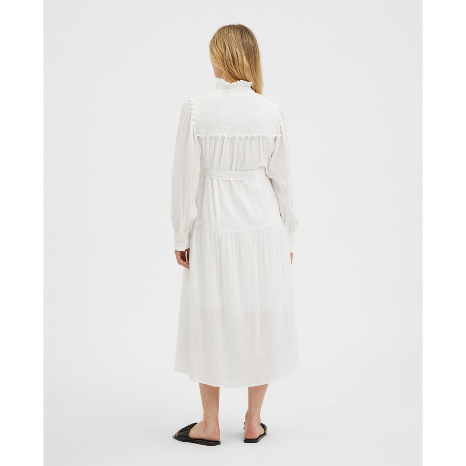 Selected Femme Maxa Midi Kleid Snow White von Selected Femme hinten