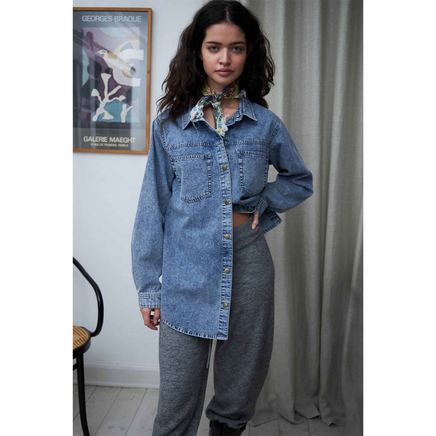 Lolly's Laundry Meg Lollys Laundry Hemd Denim Blau Model