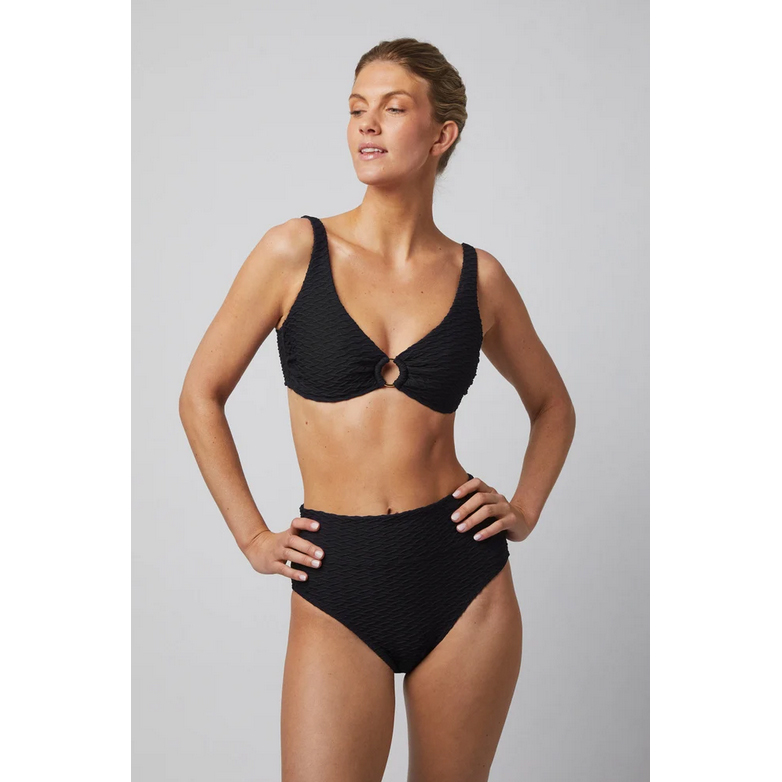 Paula Mermaid Wave Paula Bikini Top Schwarz Model Vorne