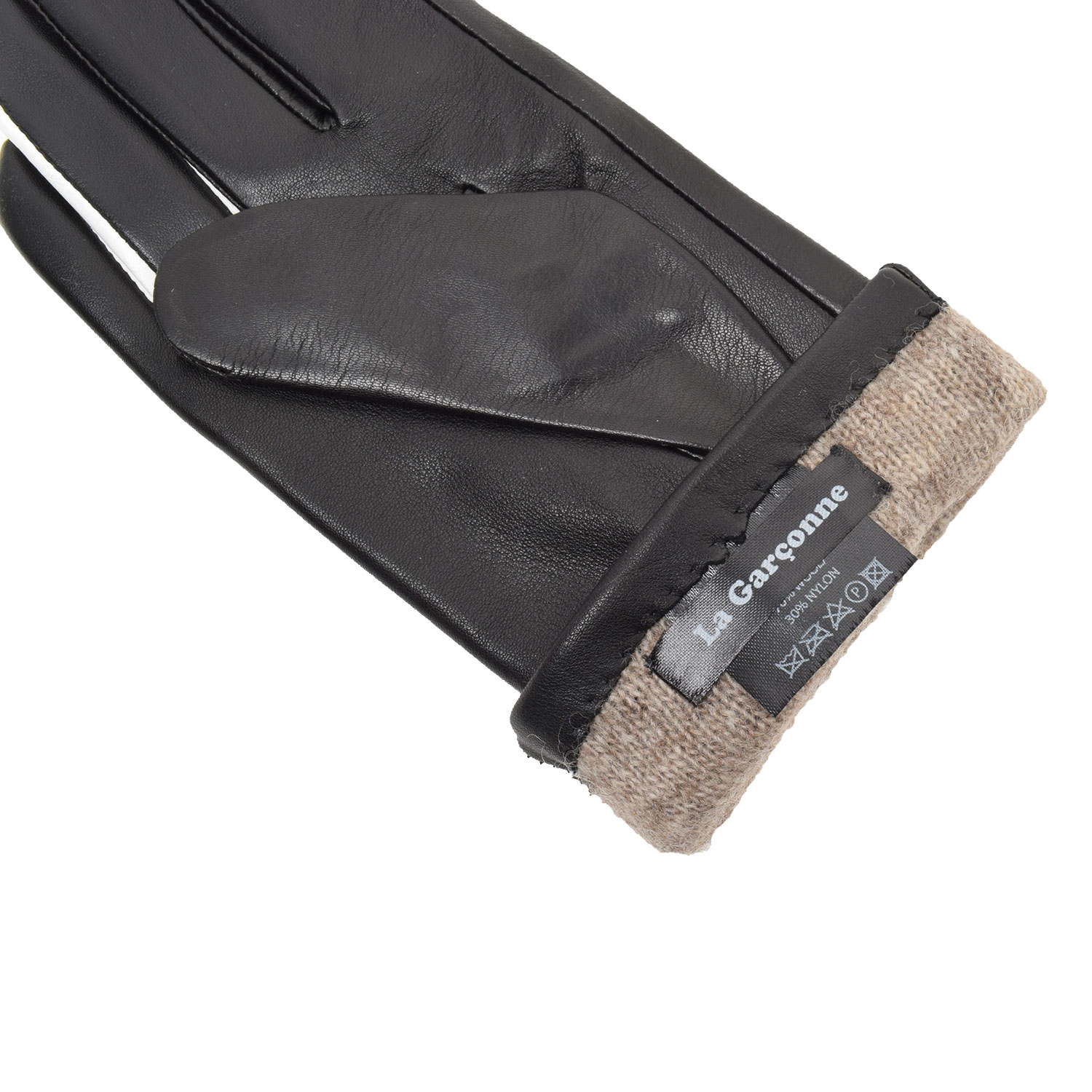 La Garçonne Accessoires Mezzo Handschuhe Schwarz Weiss