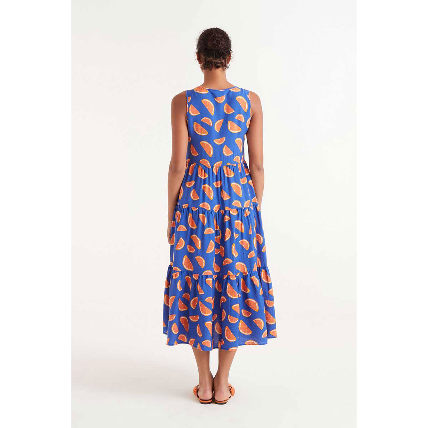 Compañia Fantastica Midi Kleid Blue Orange