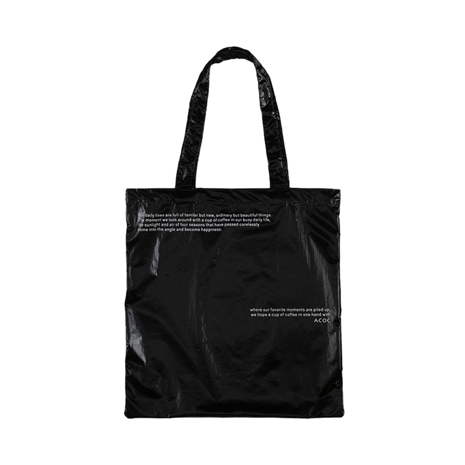 ACOC Milestone Eco Totebag in Schwarz von ACOC vorne