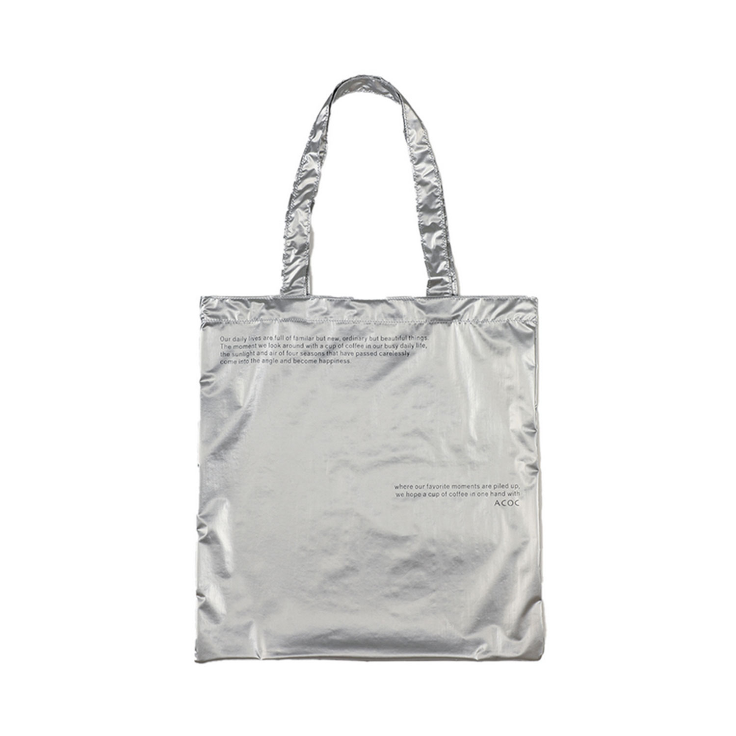 ACOC Milestone Eco Totebag in Silber von ACOC vorne