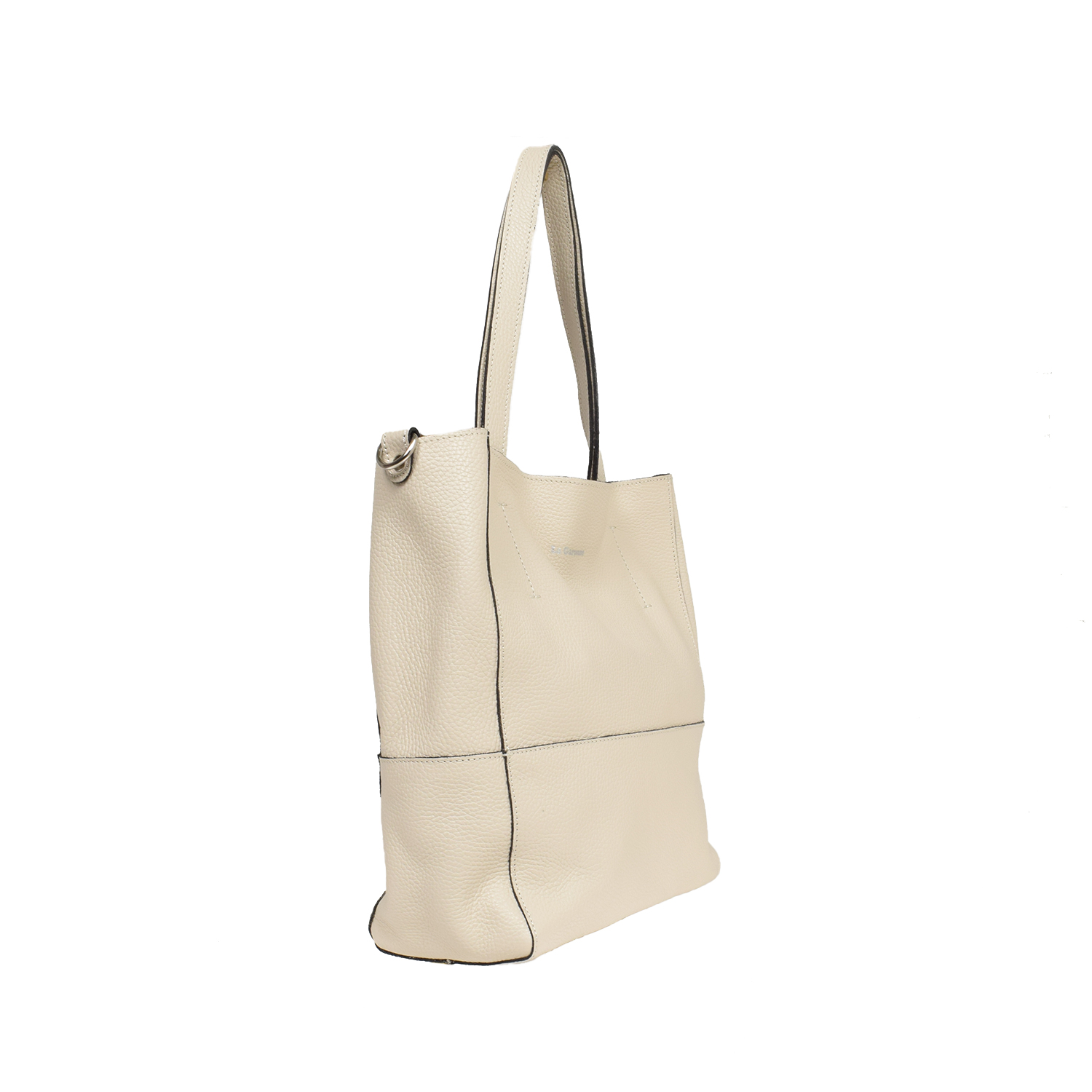 La Garçonne Accessoires Mini Lucie Ledertasche in Ecru von La Garçonne Accessoires Seite