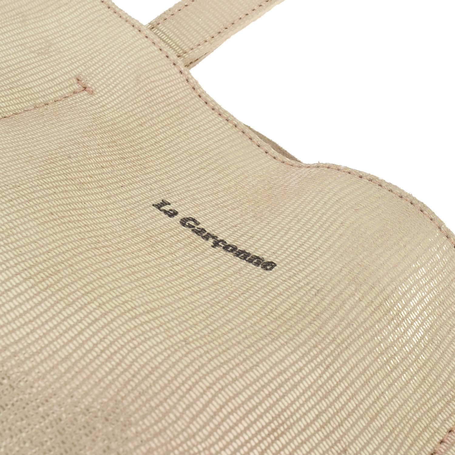 La Garçonne Accessoires Mini Lucie Shopper aus goldfarbenem, strukturiertem Leder von La Garçonne Accessoires. Detail