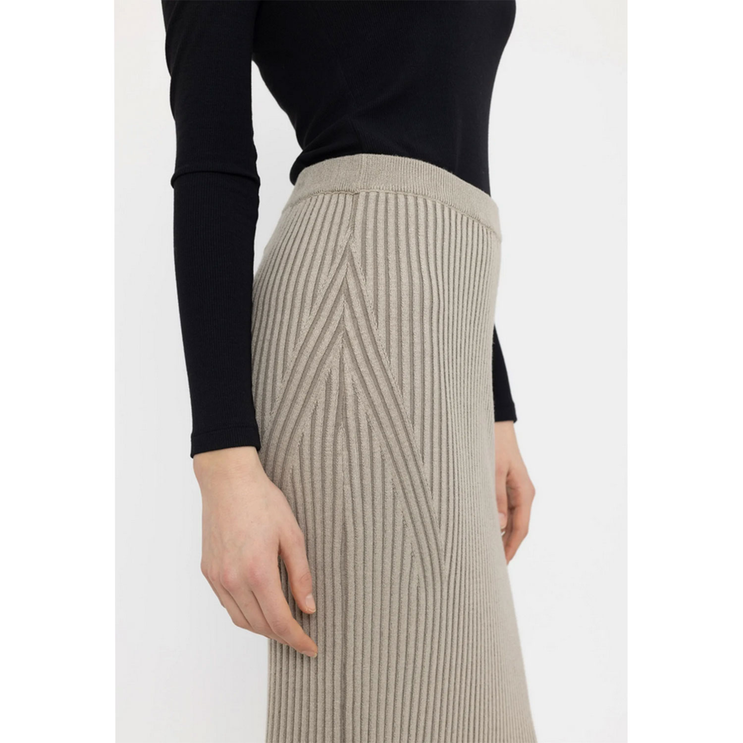 Soft Rebels Mira Midi Strick Jupe Moon Rock