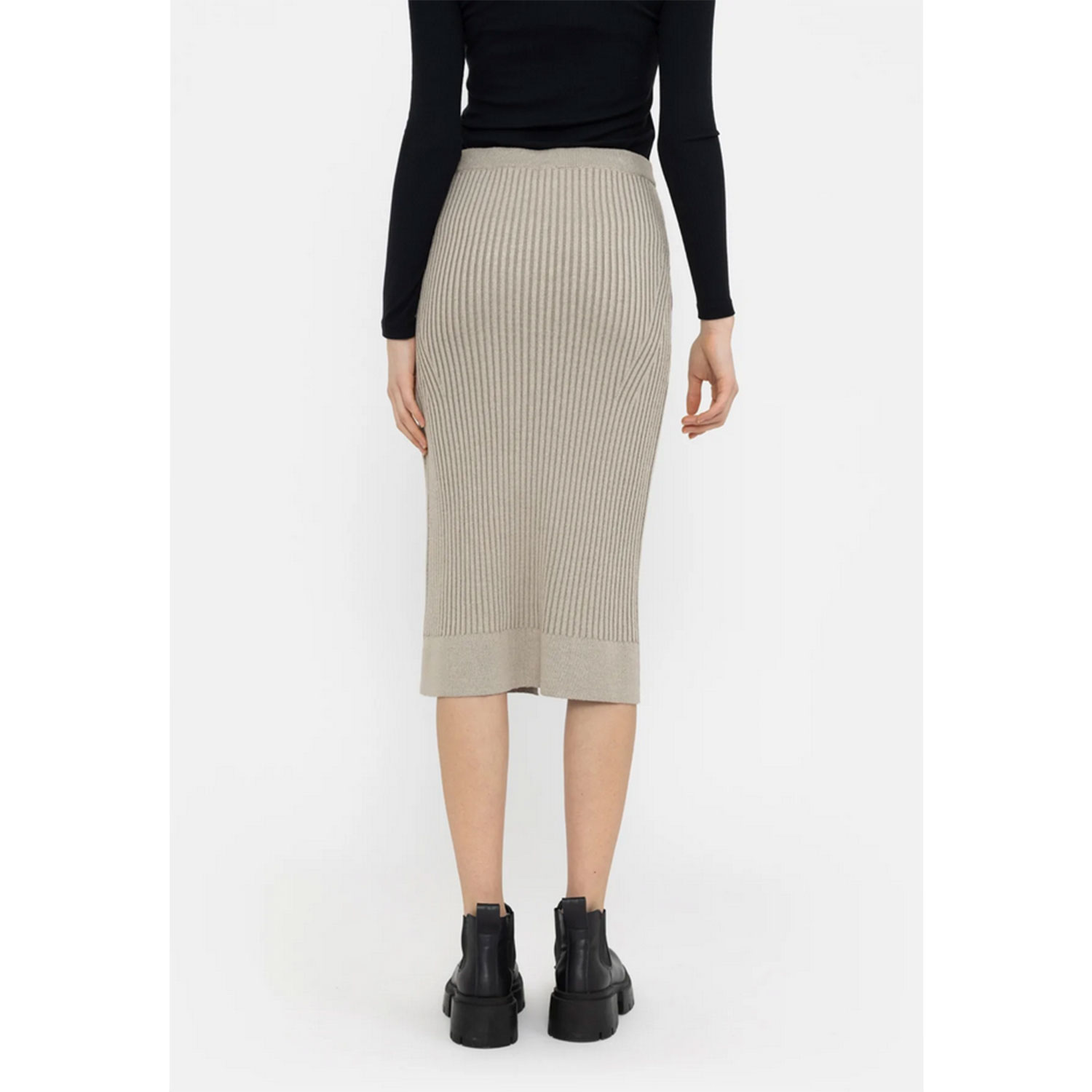 Soft Rebels Mira Soft Rebels Midi Jupe Hellgrau Model hinten