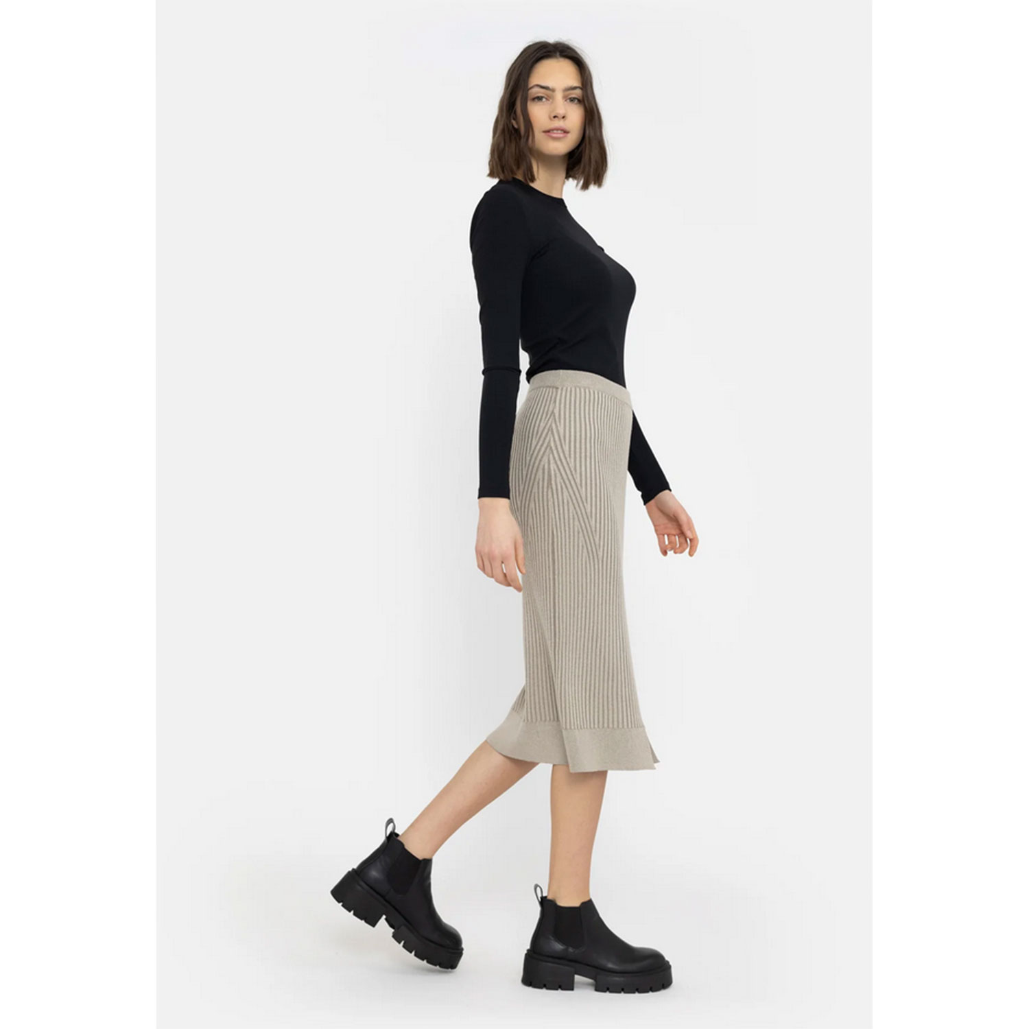 Soft Rebels Mira Midi Strick Jupe Moon Rock