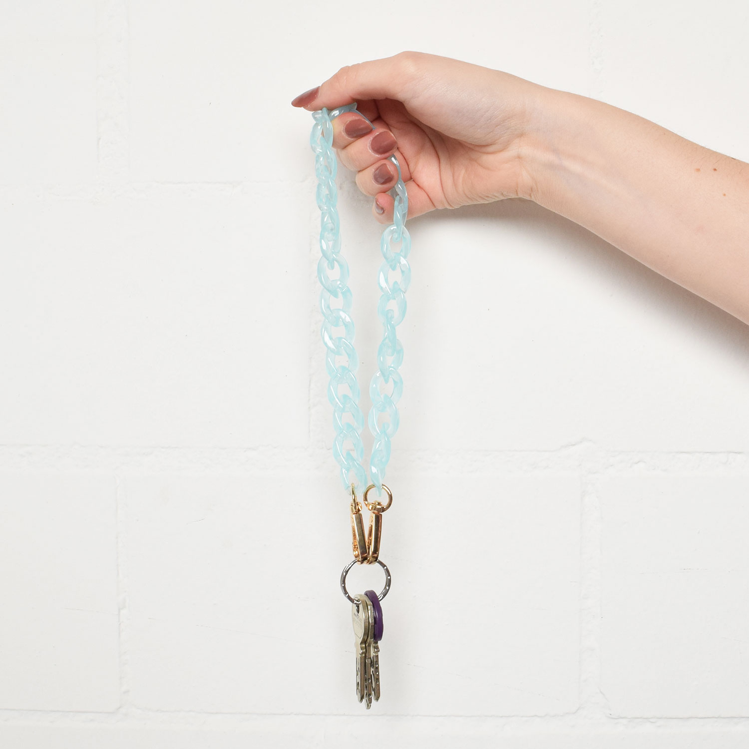 La Garçonne Accessoires Monroe La Garçonne Mini Taschenkette Hellblau vorne