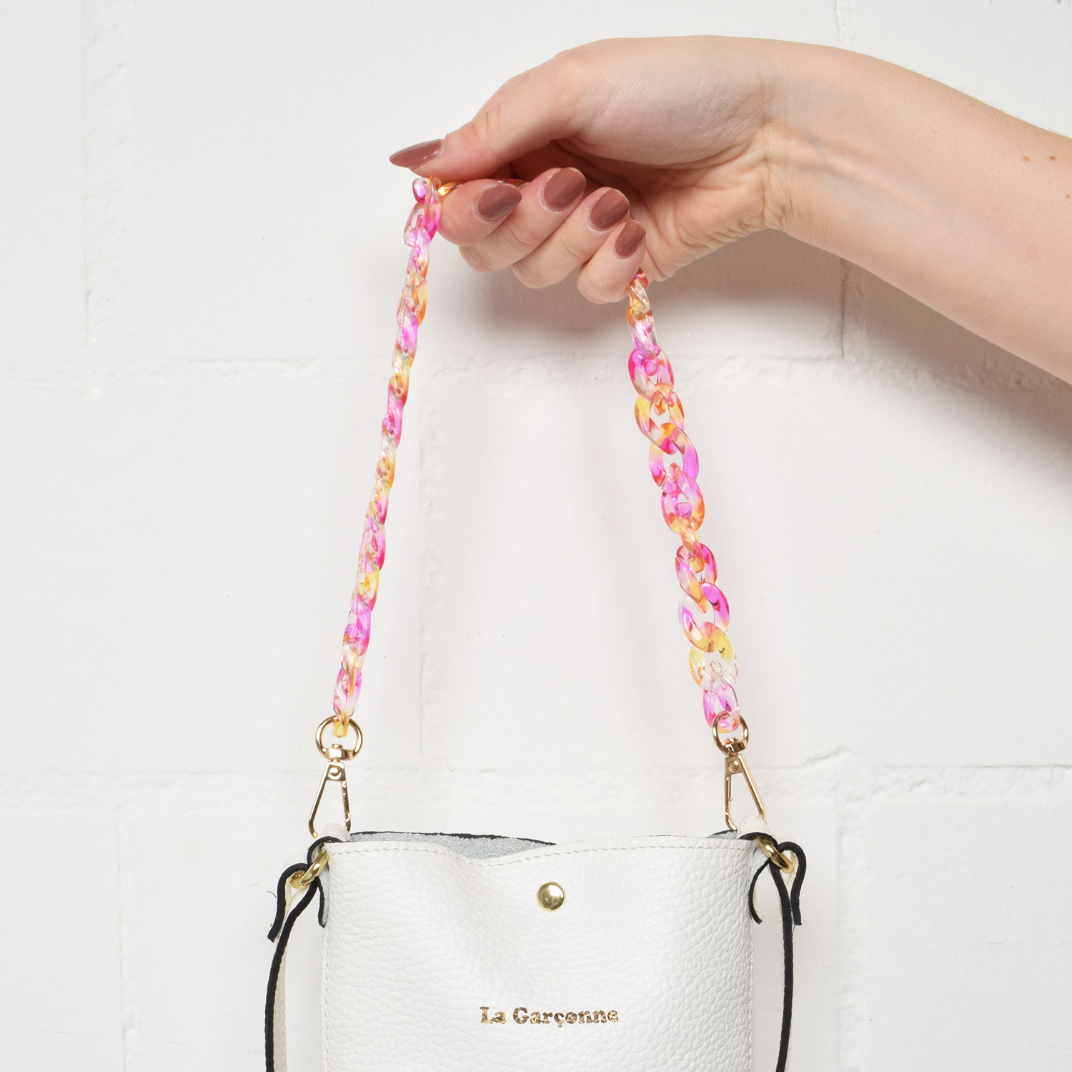 La Garçonne Accessoires Monroe Mini Taschenkette Grapefruit