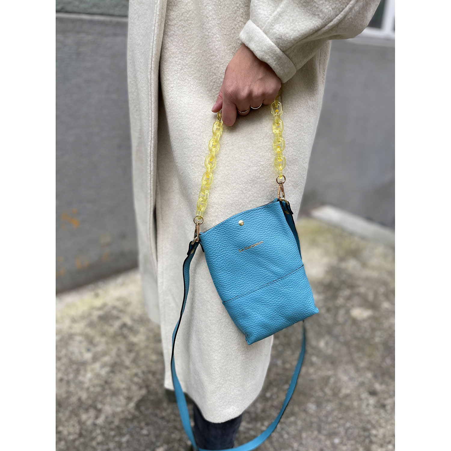 La Garçonne Accessoires Monroe Mini Taschenkette Ice Yellow