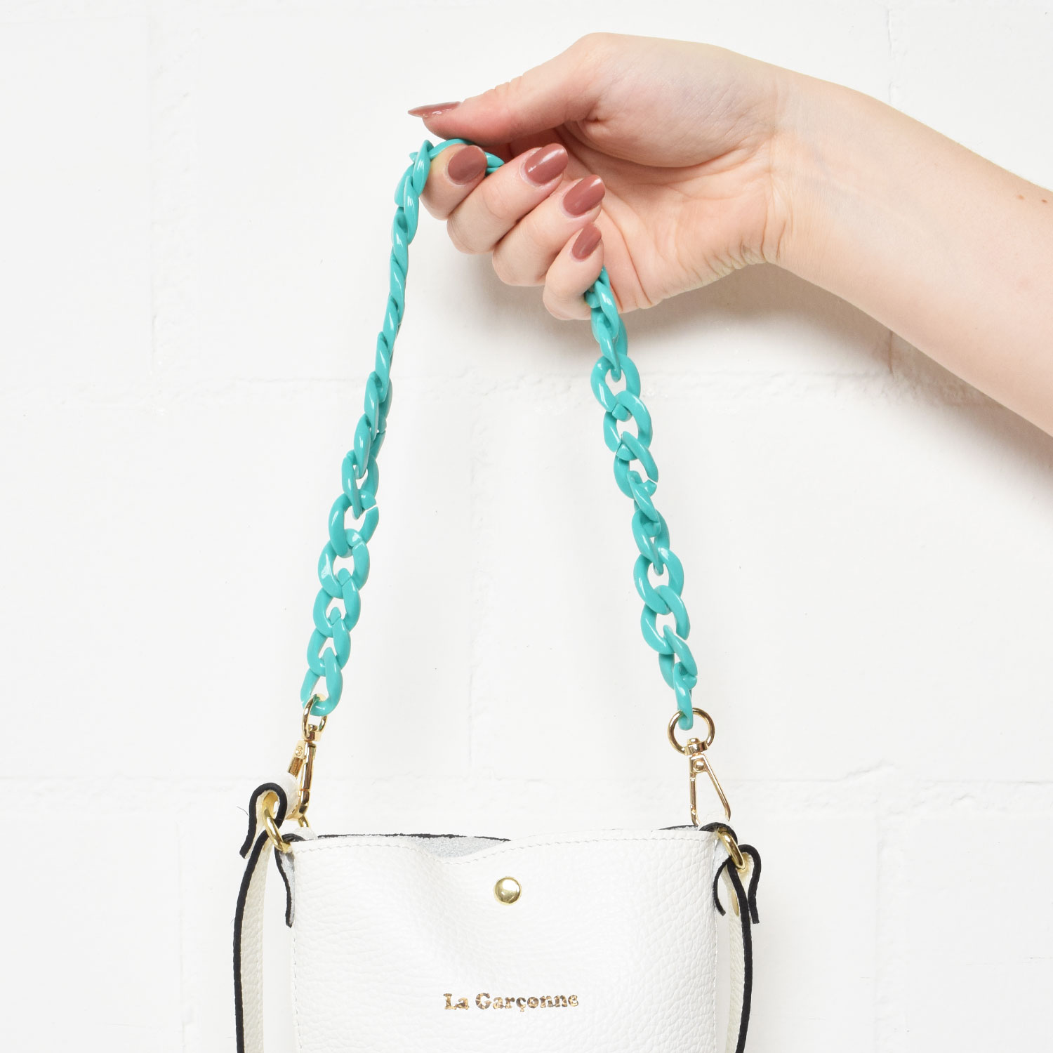 La Garçonne Accessoires Monroe Mini Taschenkette Turquoise