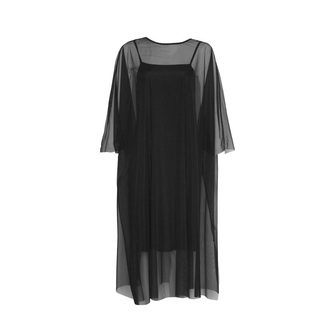 MSCH Copenhagen Dianora Kleid in Schwarz von Selected Femme vorne