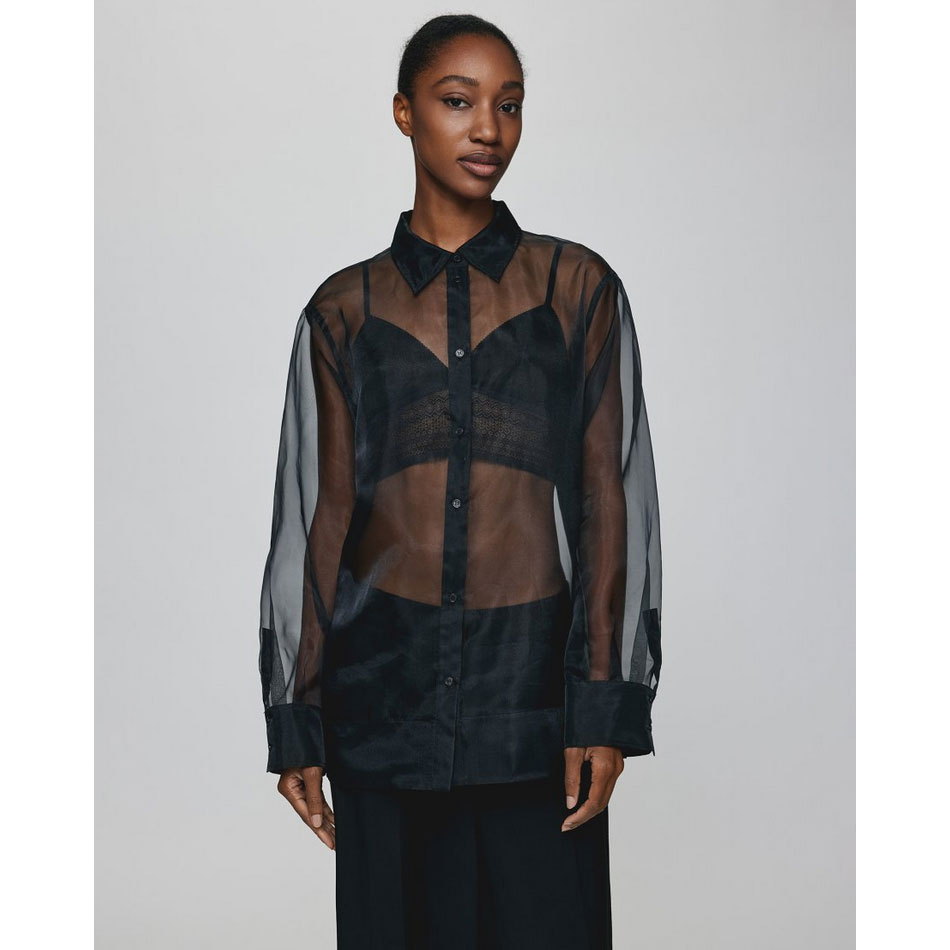 MSCH Copenhagen Lita Bluse in Schwarz von MSCH Copenhagen Model vorne