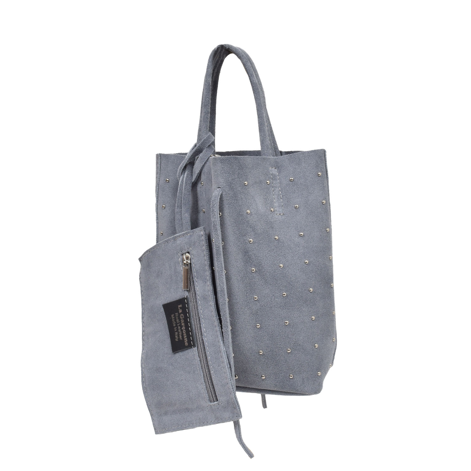 La Garçonne Accessoires Muriel La Garçonne Accessoires Tasche Grau Blau vorne