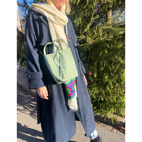 La Garçonne Accessoires Muriel La Garçonne Accessoires Tasche Mintgrün mit Nieten Model