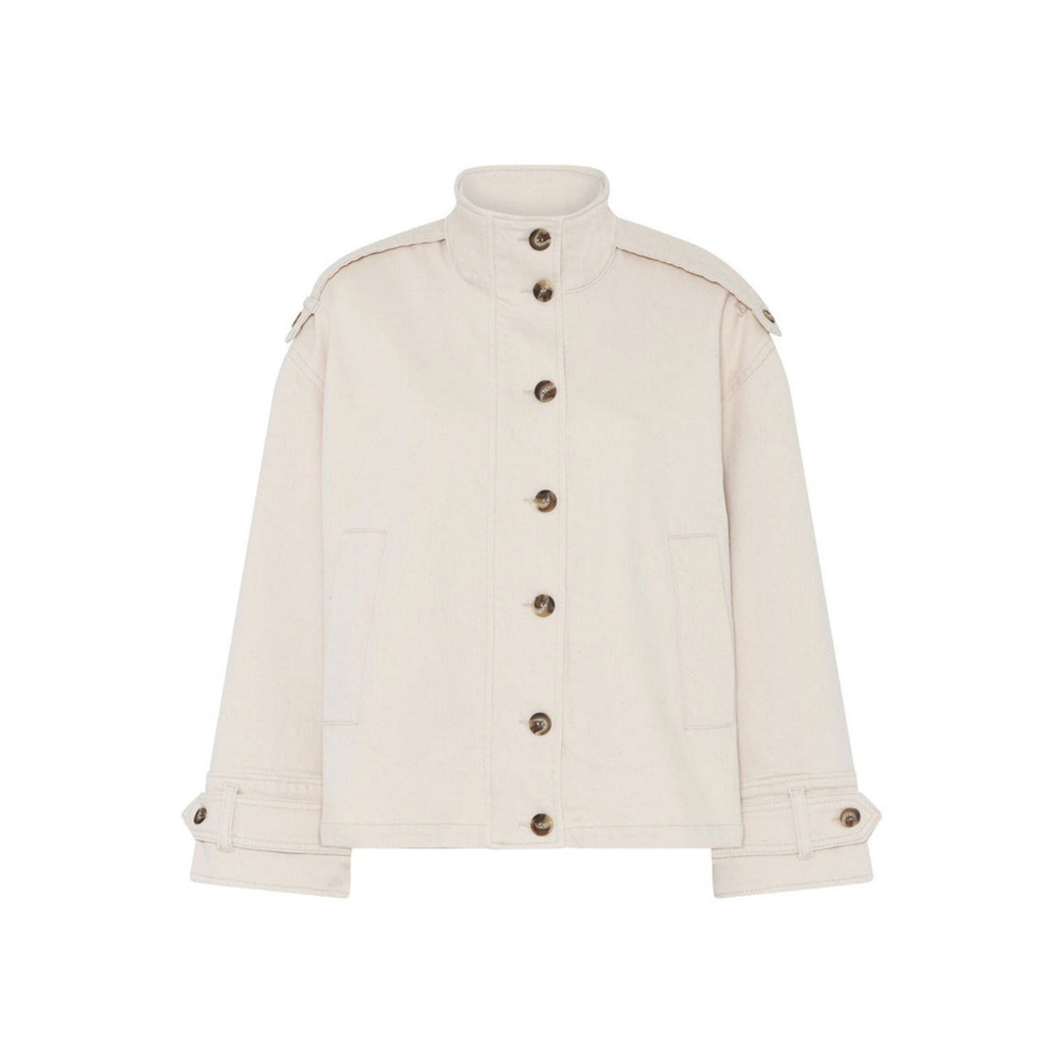 La Rouge Nature Jeansjacke in Ecru von La Rouge vorne