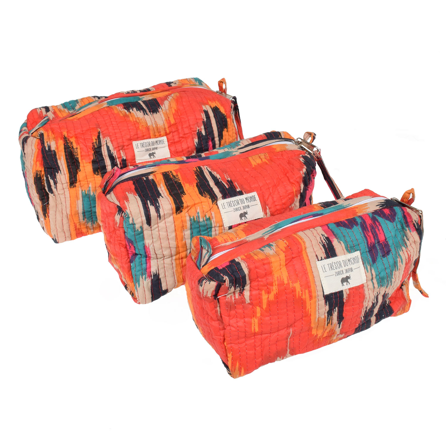 Le Trésor Du Monde Ikat Medium Necessaire Red