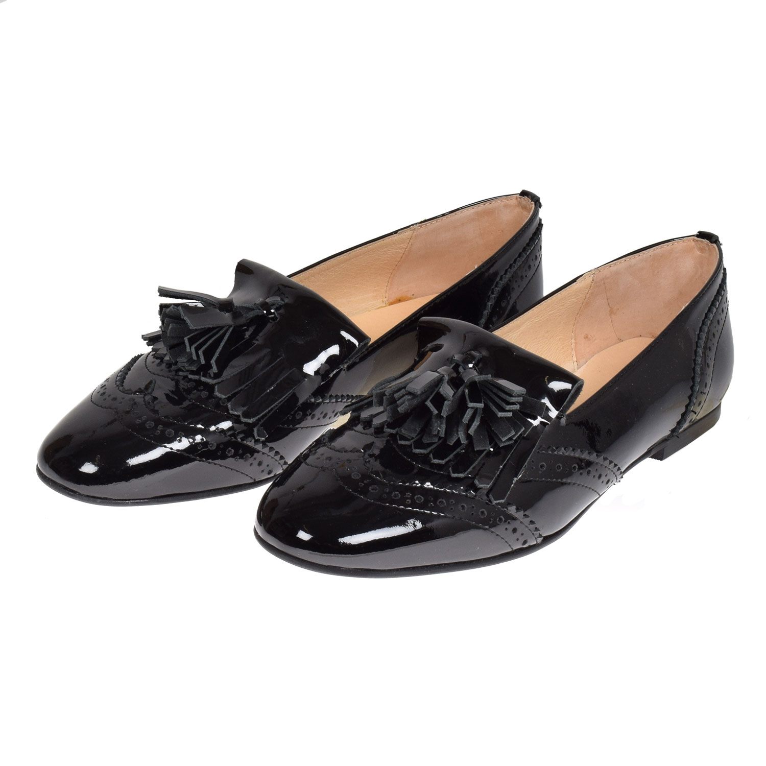 La Garçonne Chloe Negro Lack La Garçonne Loafer Schwarz vorne