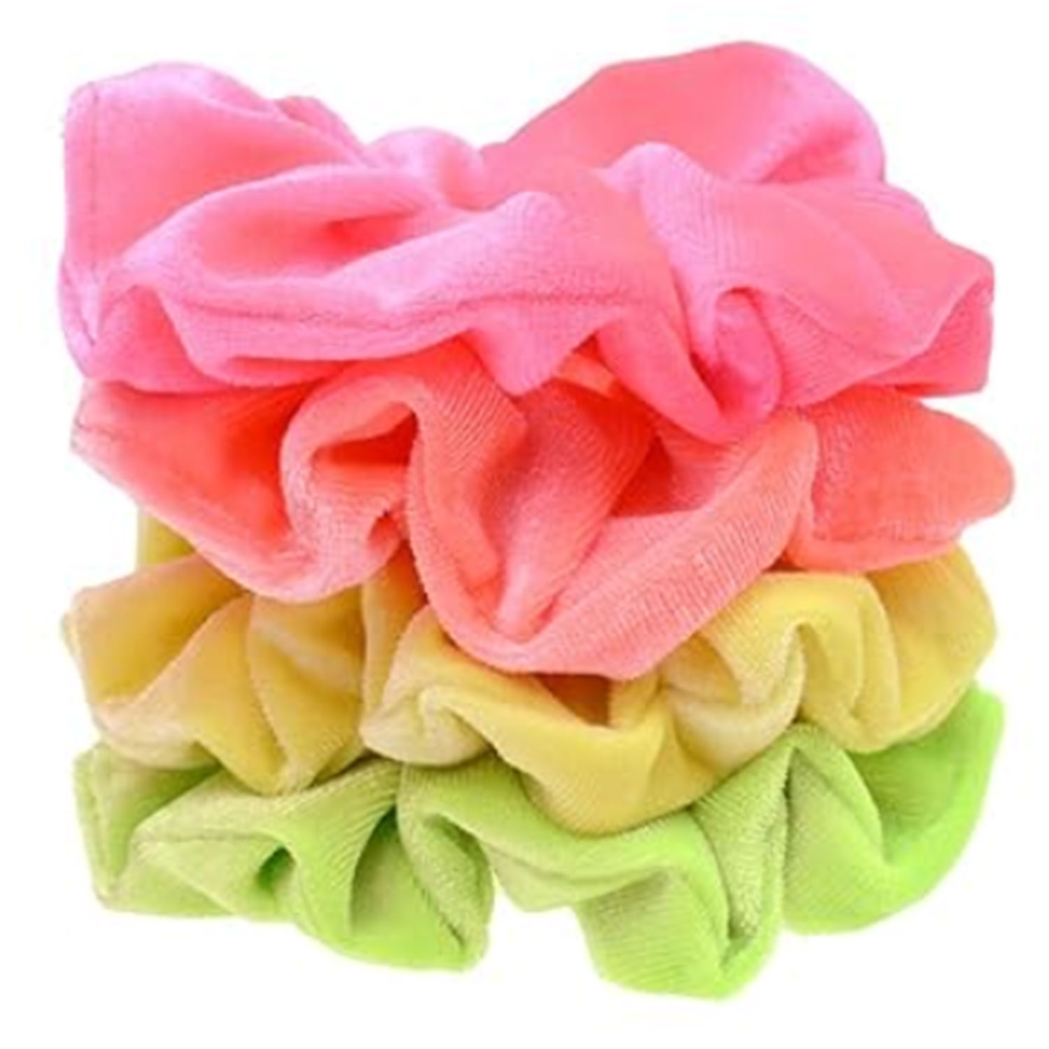 Voila Velvet Neon Scrunchie Brightgreen