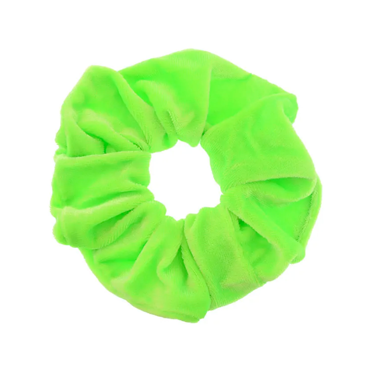 Velvet Neon Scrunchie Brightgreen