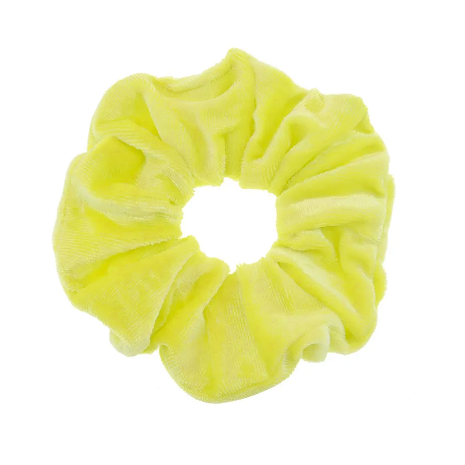 Velvet Neon Scrunchie Yellow