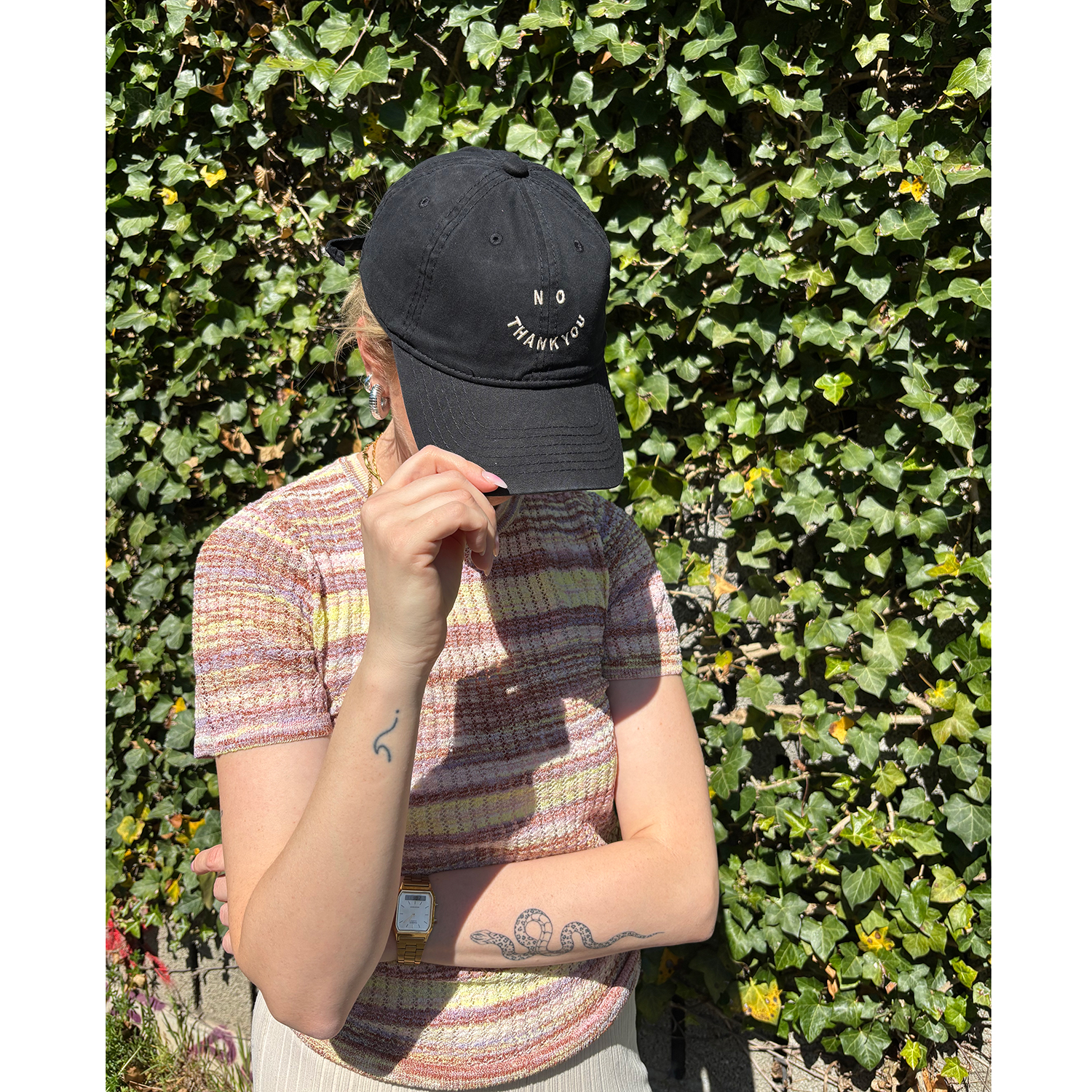 La Garçonne Accessoires No thank you Cap Black