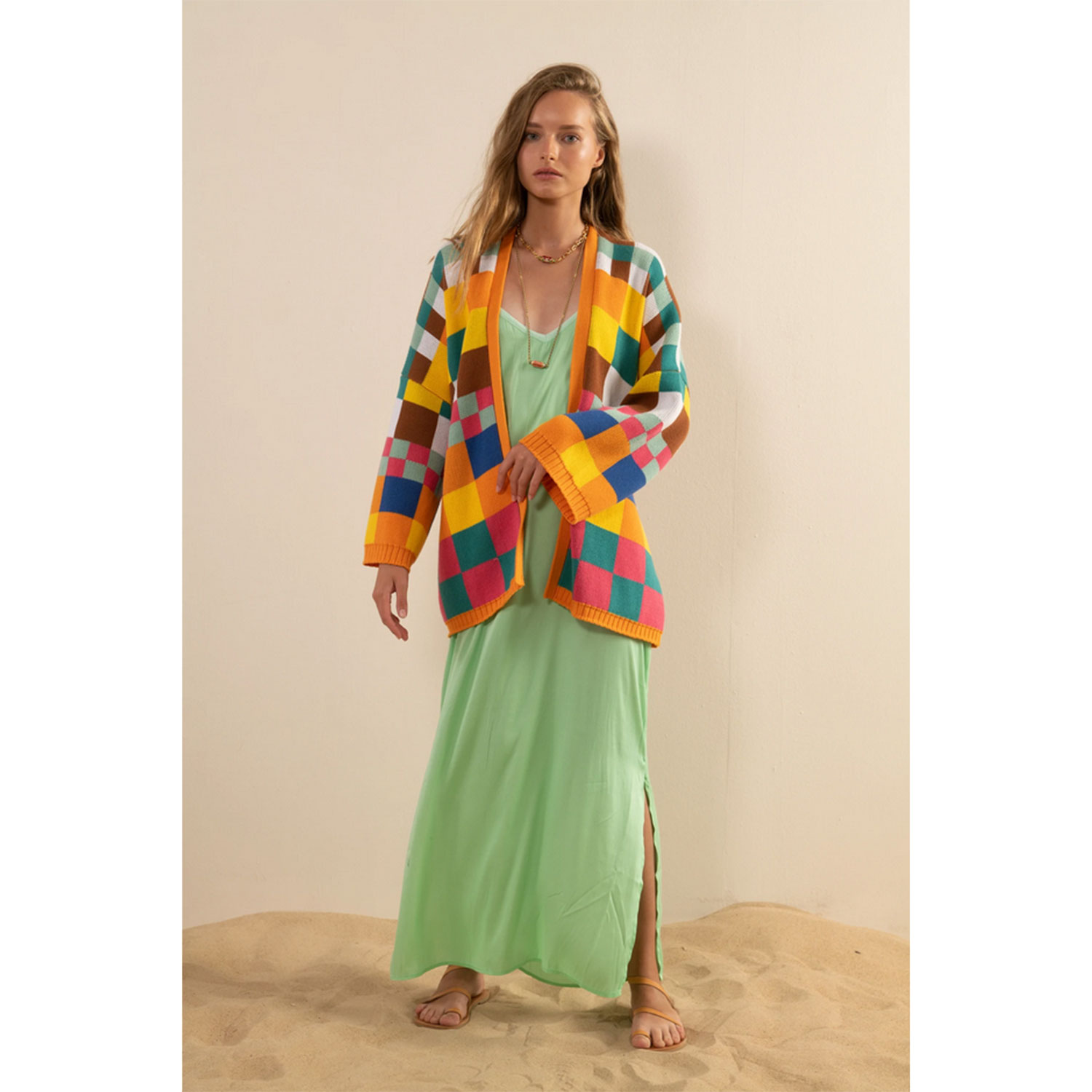 Me369 Noel Cardigan Check