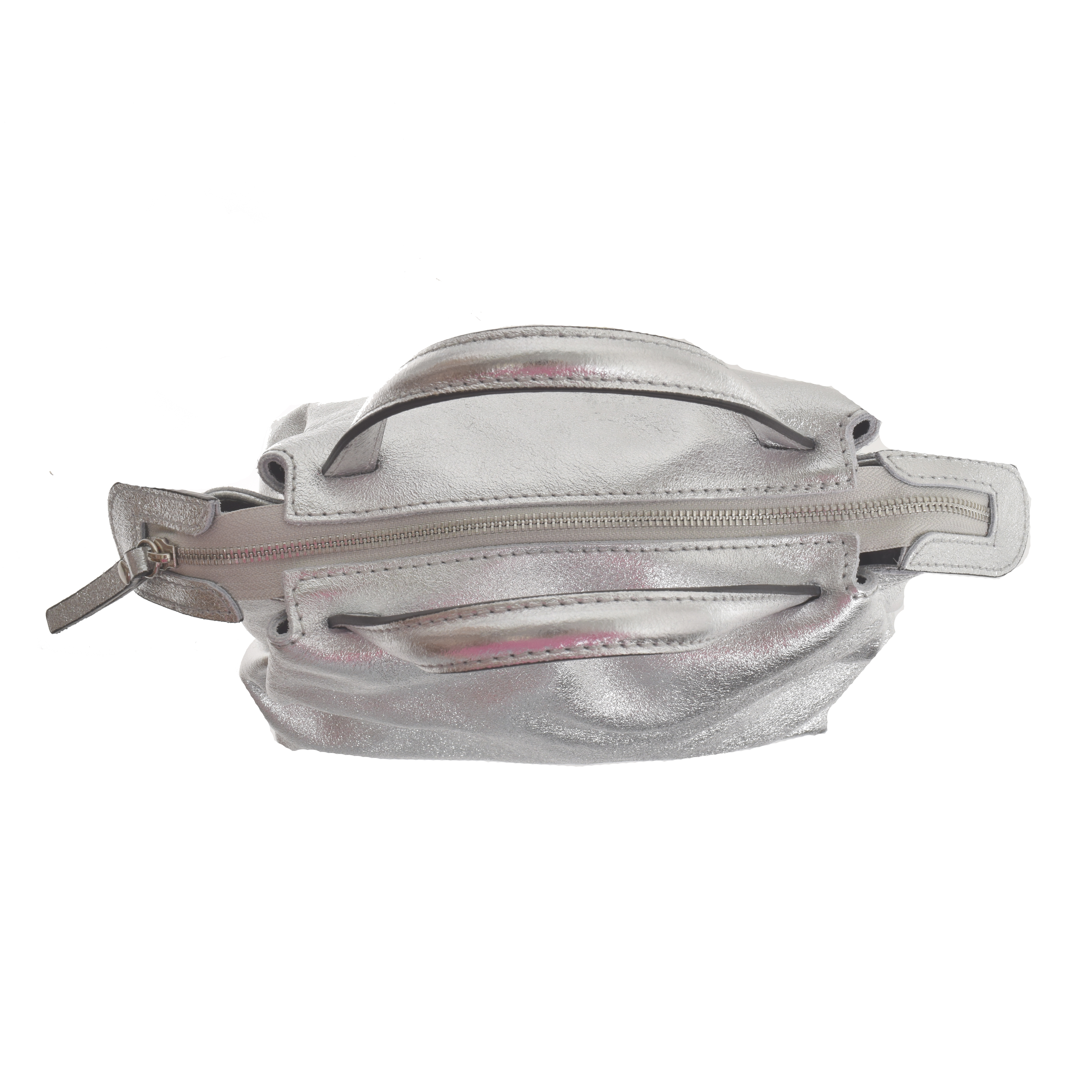 La Garçonne Accessoires Olga La Garconne Accessoires Tasche Metallic Silber Oben