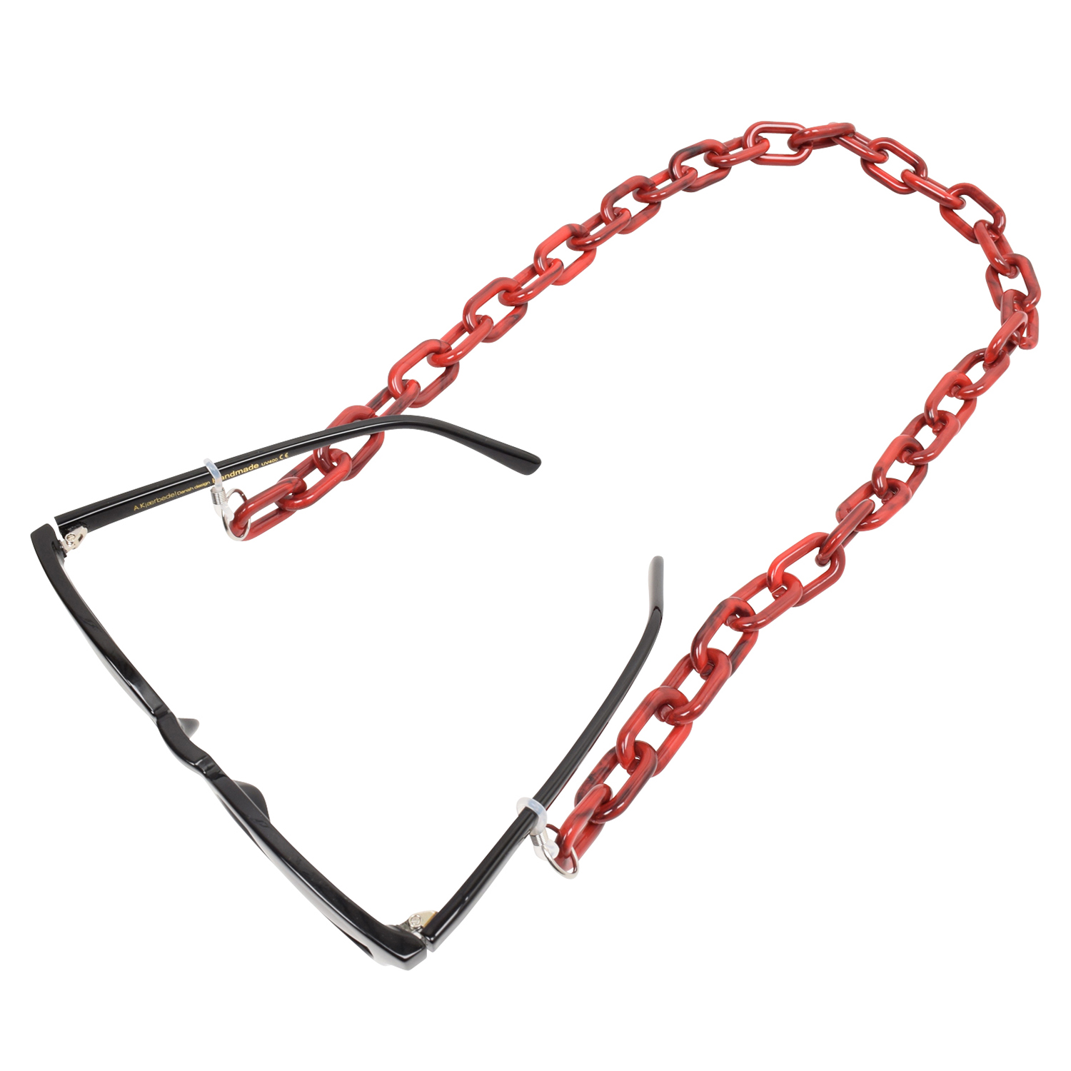 Voila Olivia Obsidian Brillenkette von Voila Packshot mit Brille