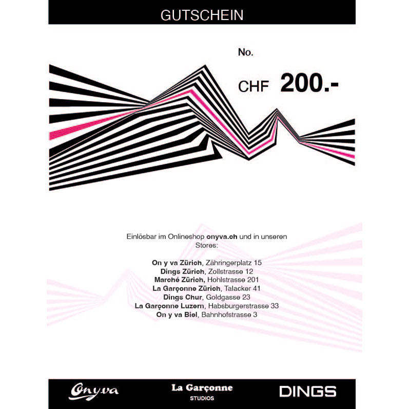 On y va Gutschein CHF 200.- zum Ausdrucken