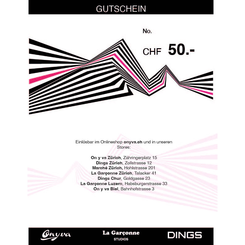 On y va Onyva Geschenkgutschein 50.- digital