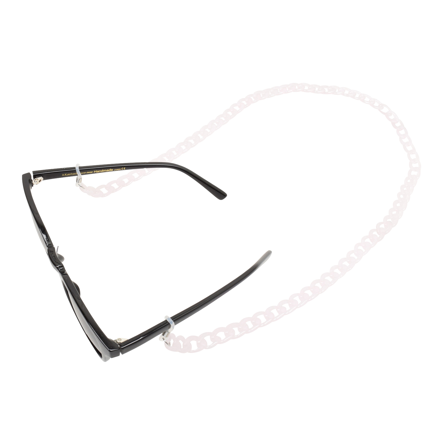 Voila Orely Brillenkette Rose Quartz von Voila Packshot mit Brille