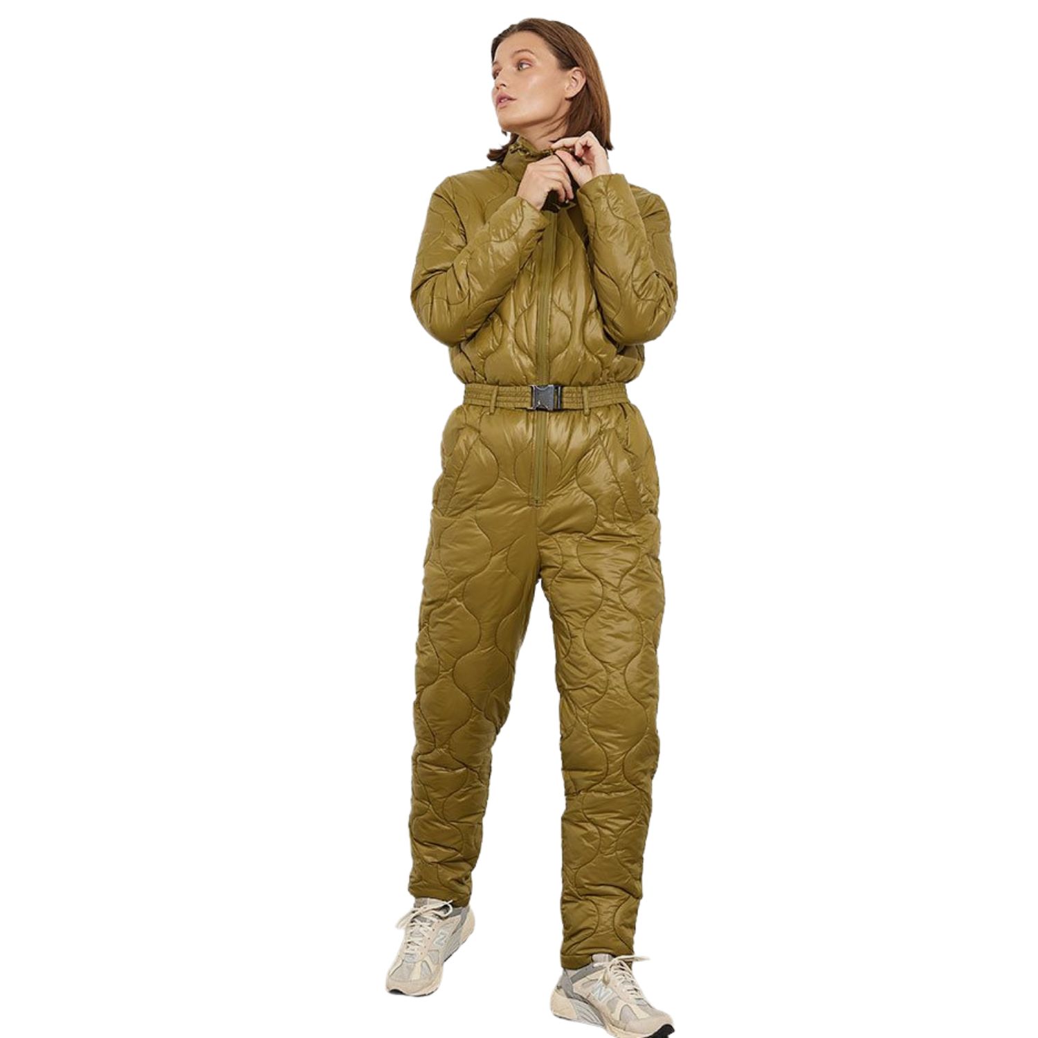 Elaine-G Ferry Skianzug Overall Olive