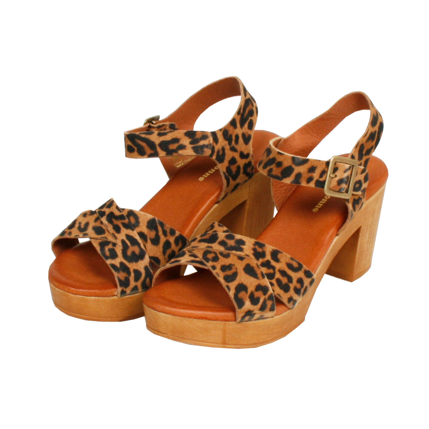 La Garçonne P27 Absatzschuhe Ocre / Leopardo