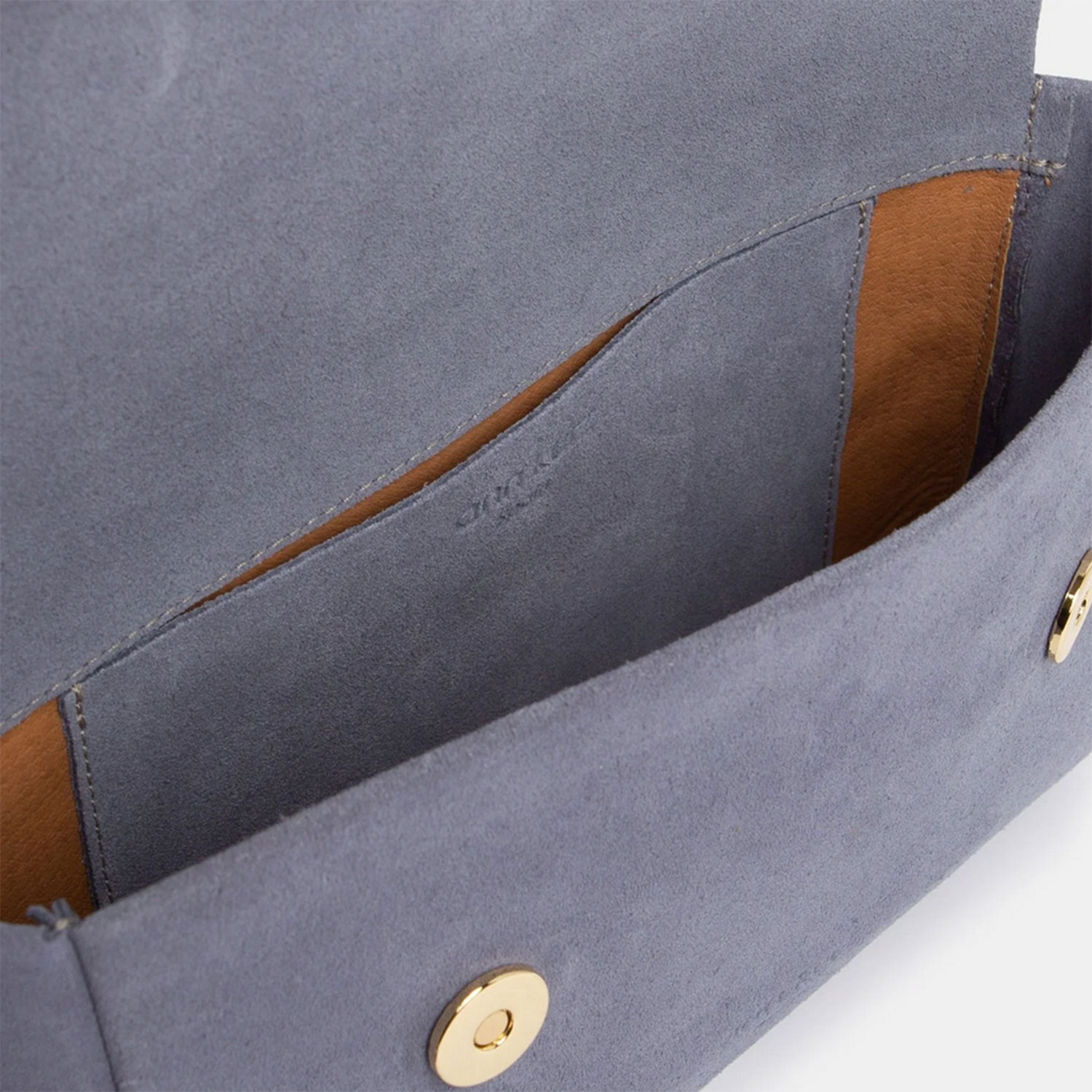 Ann Kurz Pack Large Umhängetasche Suede Lavander Blue