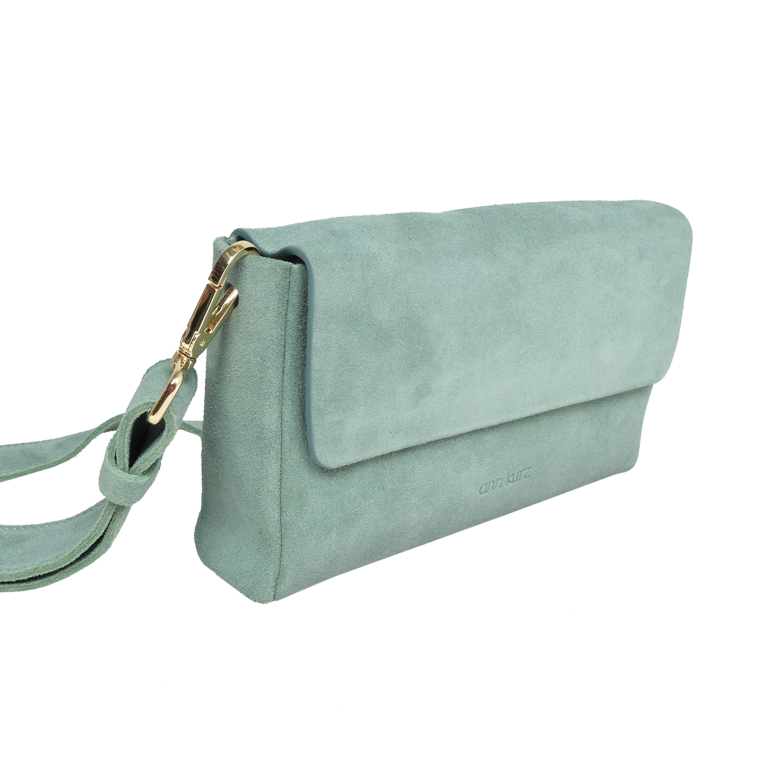 Ann Kurz Pack Large Umhängetasche Suede Menta