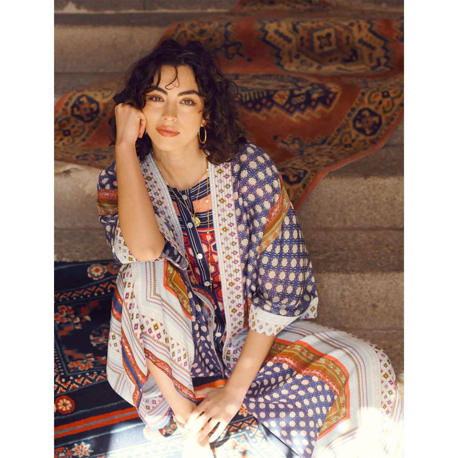 One Hundred Stars Palazzo Hose Crepe Indigo Moorish