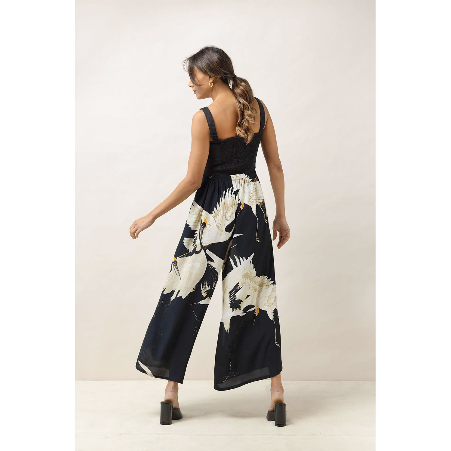 One Hundred Stars Palazzo Hose Stork Black