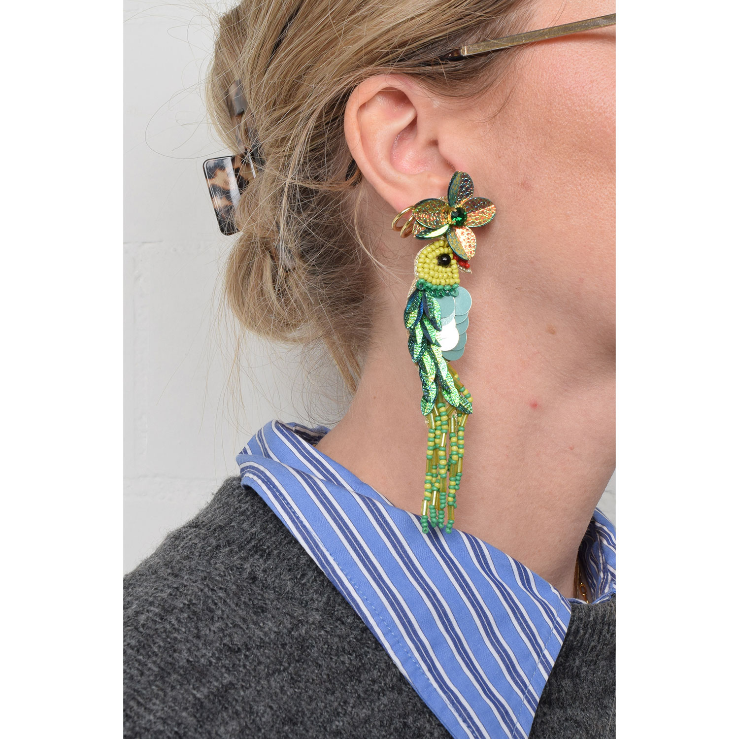 La Garçonne Bijoux Papagei Ohrstecker