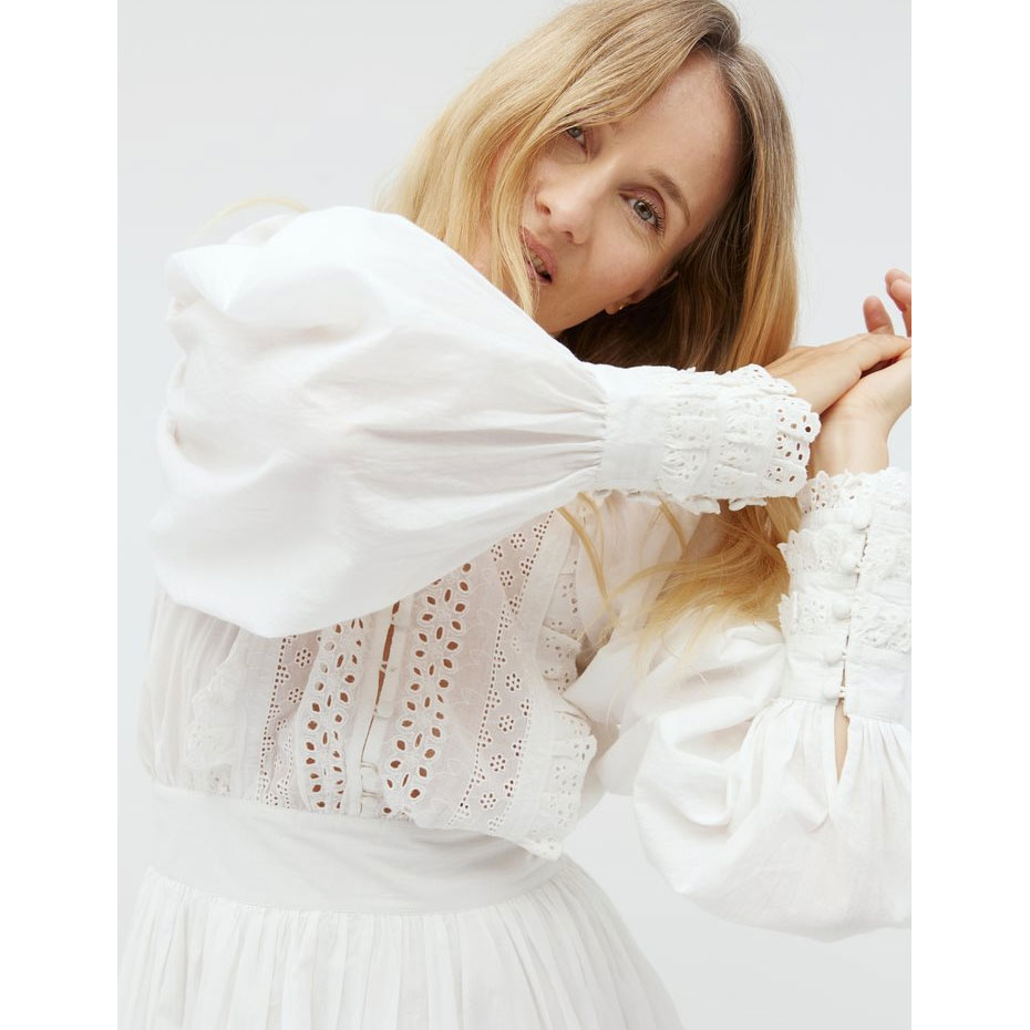 mbyM Parkin Mbym Kleid Weiss Model Detail