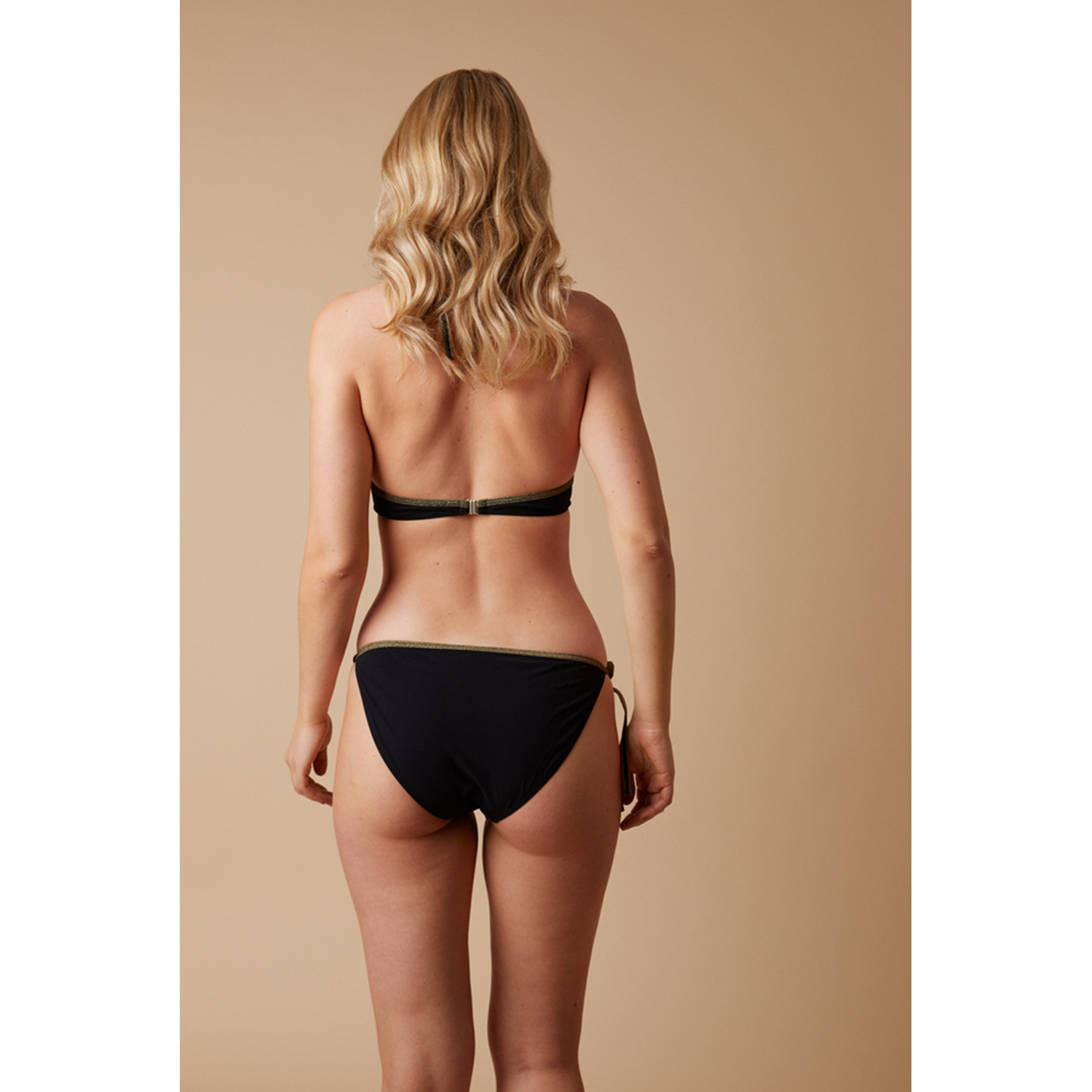 Paula Capri Black Gold Bikini Bottom